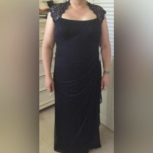 Xscape Navy Blue Lace Formal